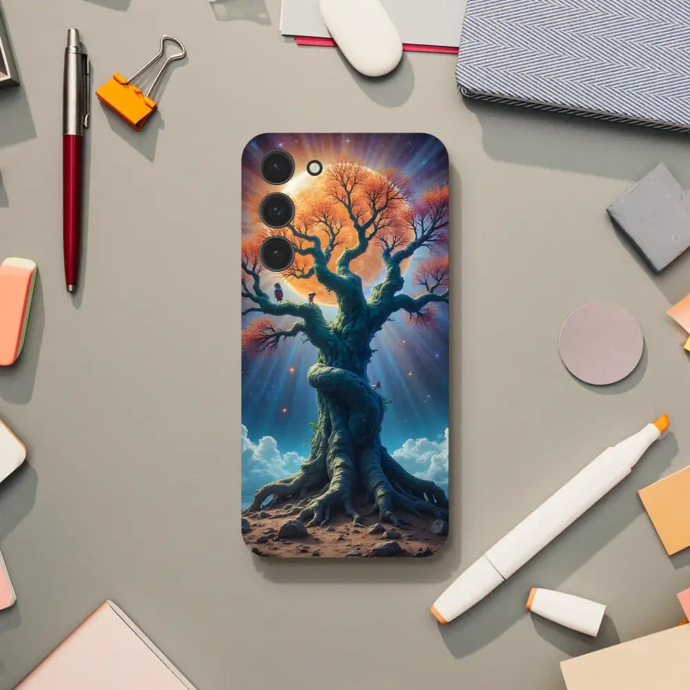 Tree-themed phone case for Samsung Galaxy from PixiOnyx’s Stellar Tree collection