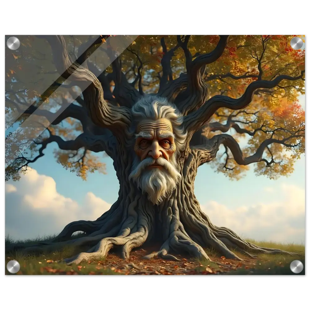 Tree with an old man’s face in PixiOnyx Crystal Wall Art Treeface Acrylic Print