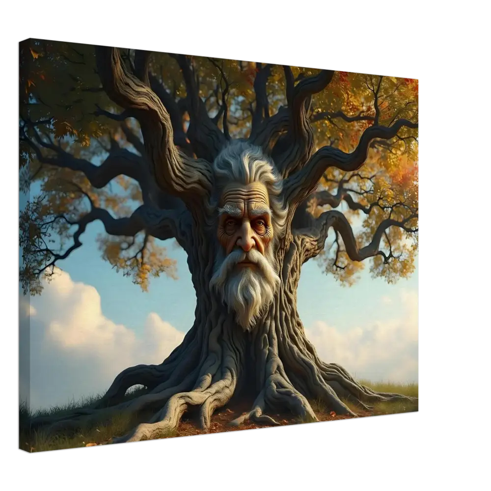Tree with an old man’s face from Treeface Canvas The Wisdomroot Sentinel PixiOnyx Mythic Decor