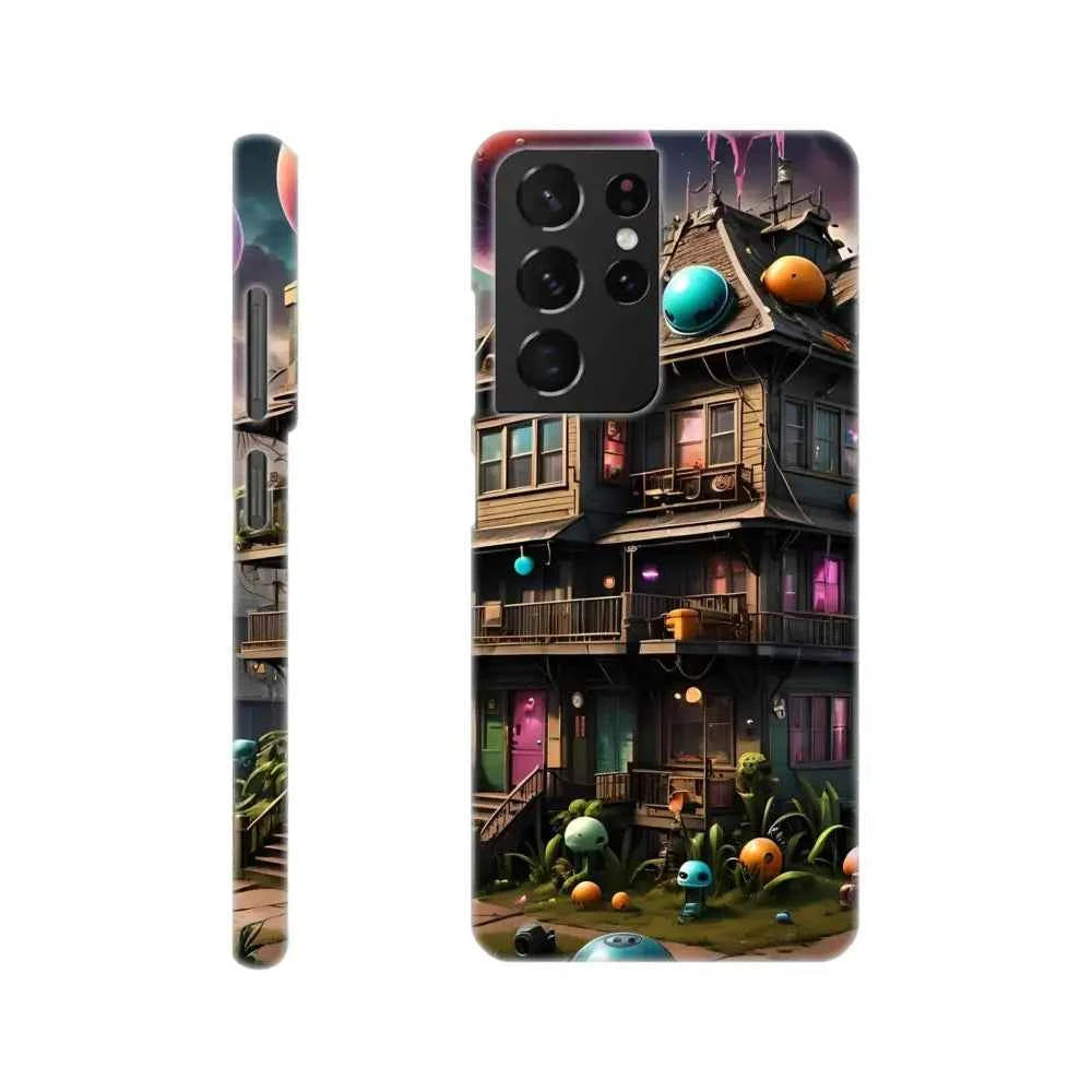 Trippy Mushroom House – Psychedelic Sci-Fi Phone Case