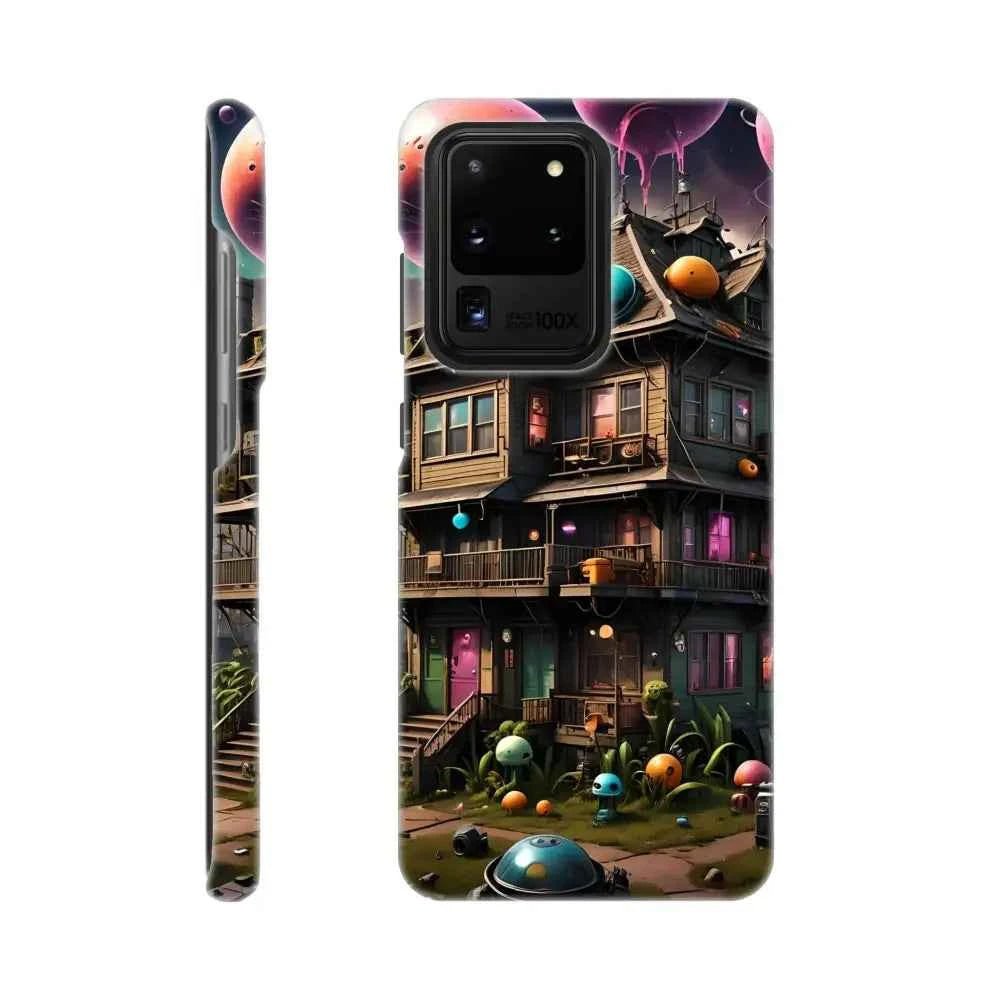 Trippy Mushroom House – Psychedelic Sci-Fi Phone Case