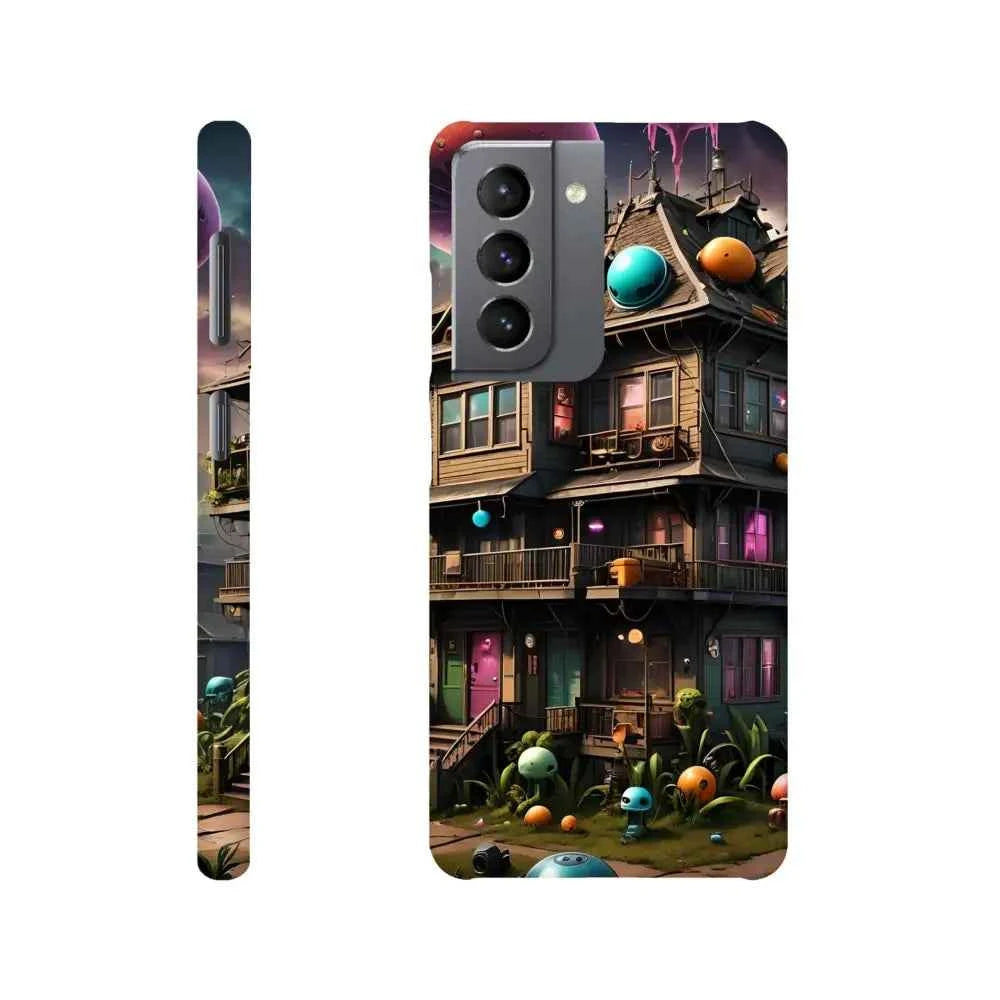 Trippy Mushroom House – Psychedelic Sci-Fi Phone Case
