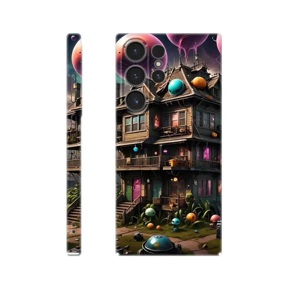 Trippy Mushroom House – Psychedelic Sci-Fi Phone Case