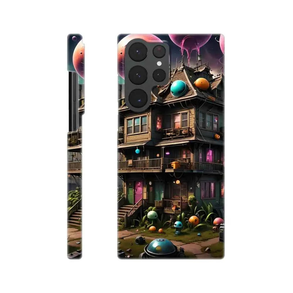 Trippy Mushroom House – Psychedelic Sci-Fi Phone Case