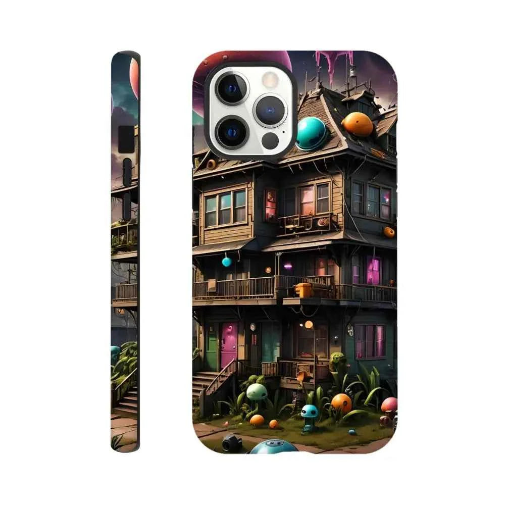 Trippy Mushroom House – Psychedelic Sci-Fi Phone Case