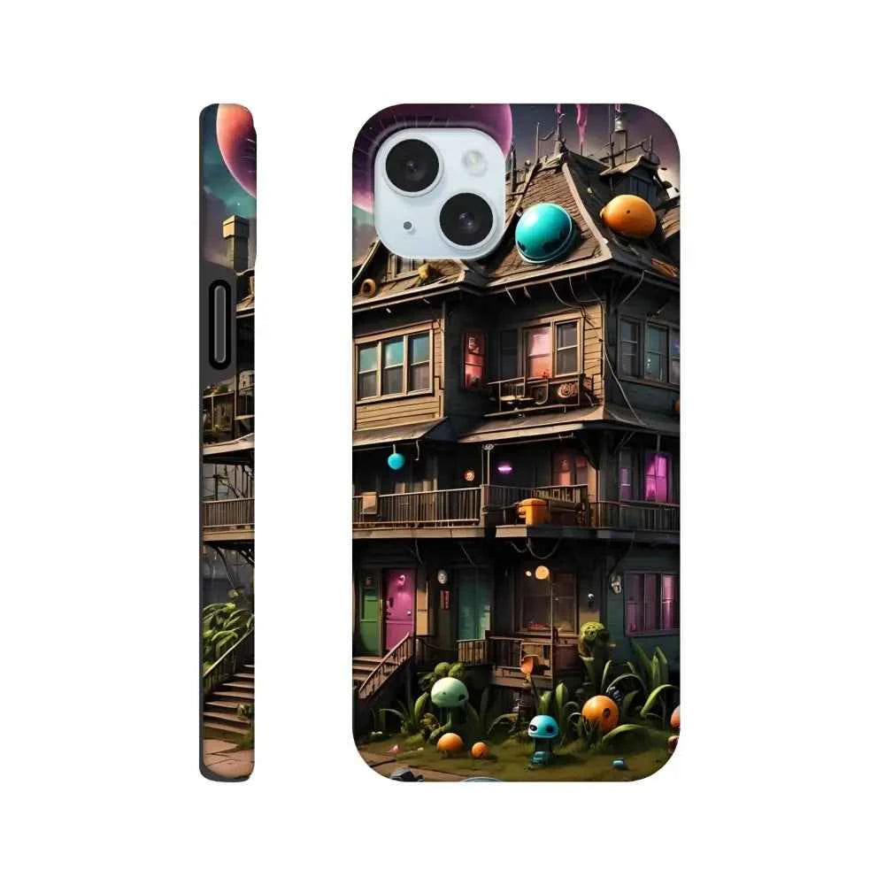 Trippy Mushroom House – Psychedelic Sci-Fi Phone Case