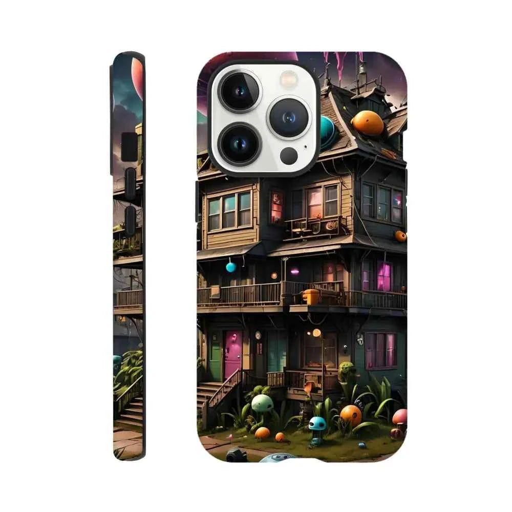 Trippy Mushroom House – Psychedelic Sci-Fi Phone Case
