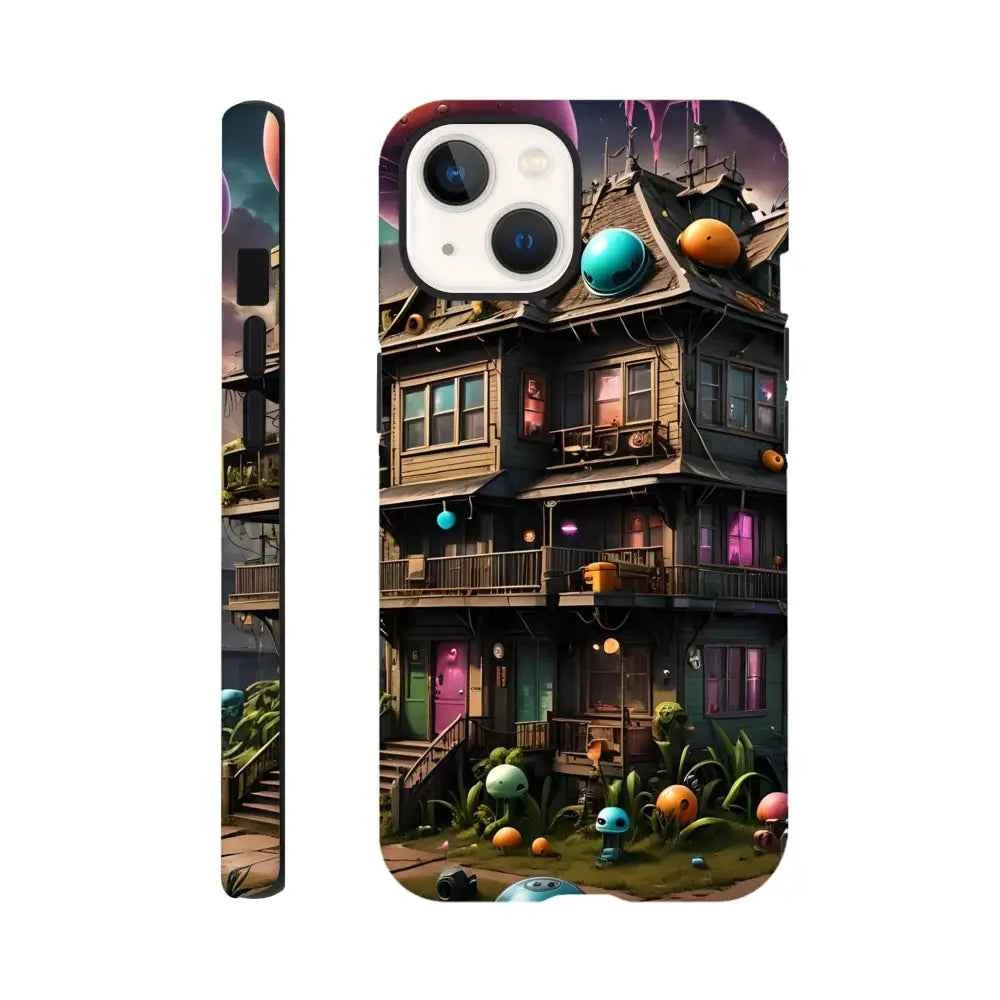 Trippy Mushroom House – Psychedelic Sci-Fi Phone Case