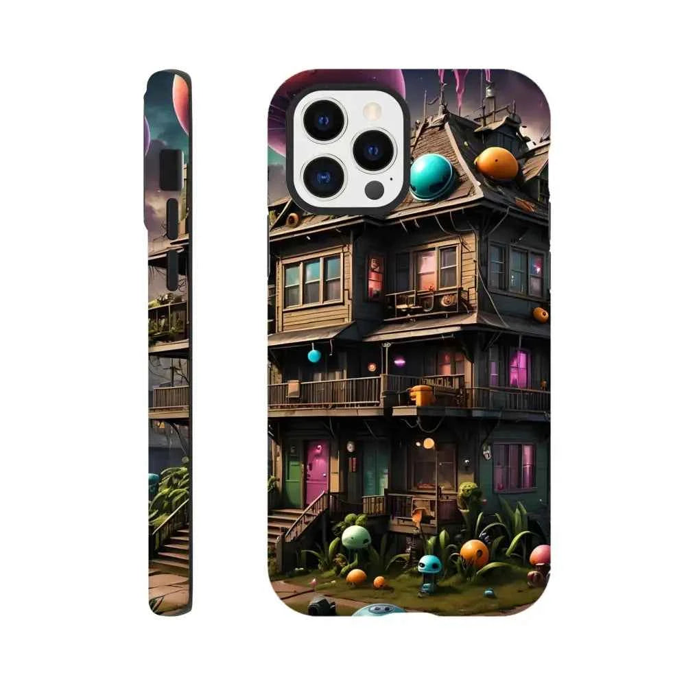 Trippy Mushroom House – Psychedelic Sci-Fi Phone Case