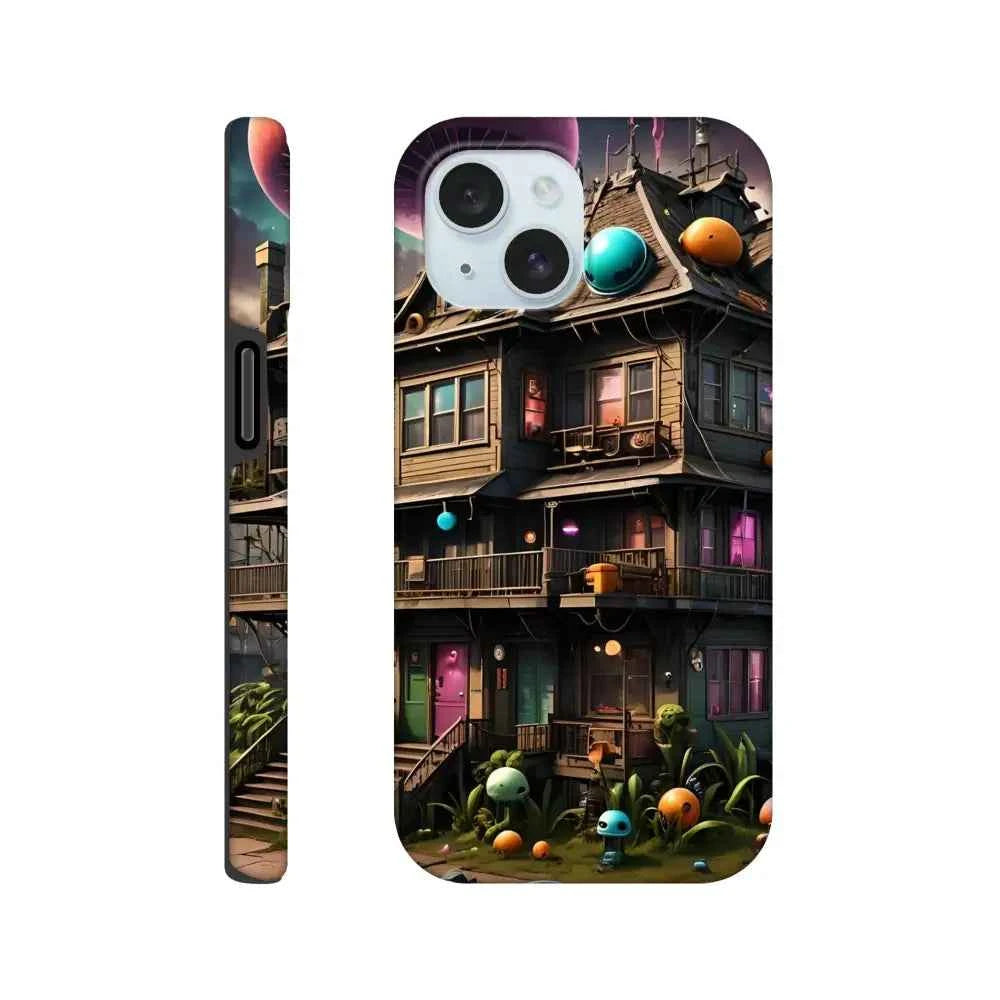 Trippy Mushroom House – Psychedelic Sci-Fi Phone Case