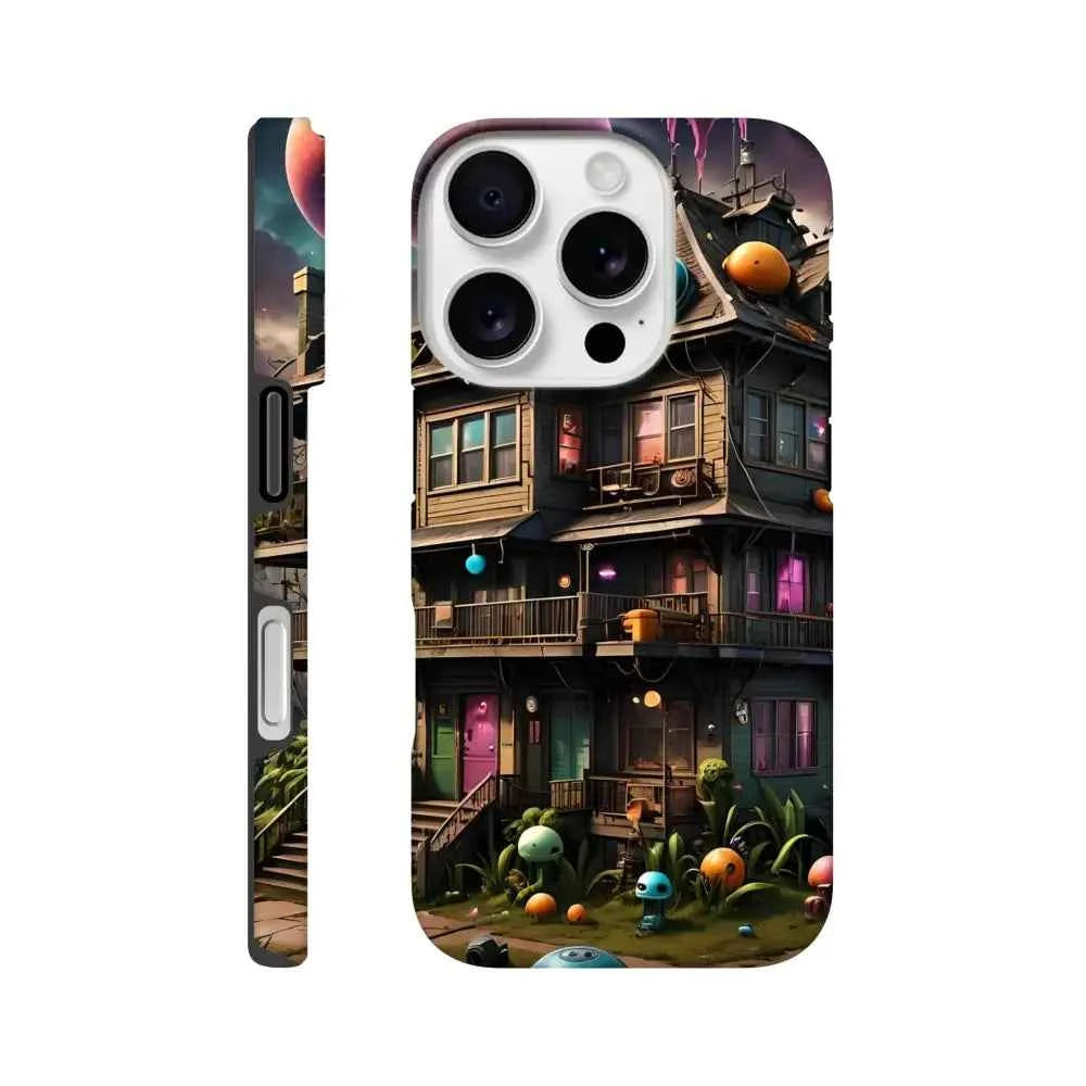 Trippy Mushroom House – Psychedelic Sci-Fi Phone Case