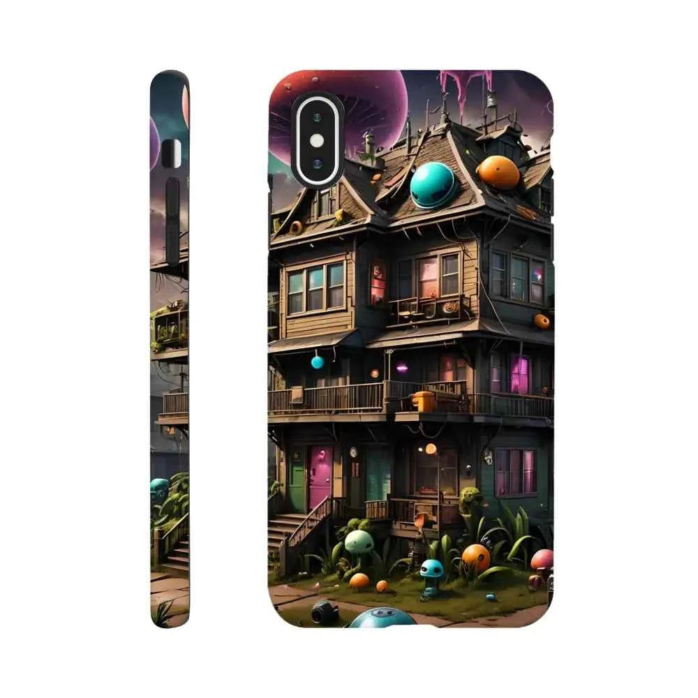 Trippy Mushroom House – Psychedelic Sci-Fi Phone Case