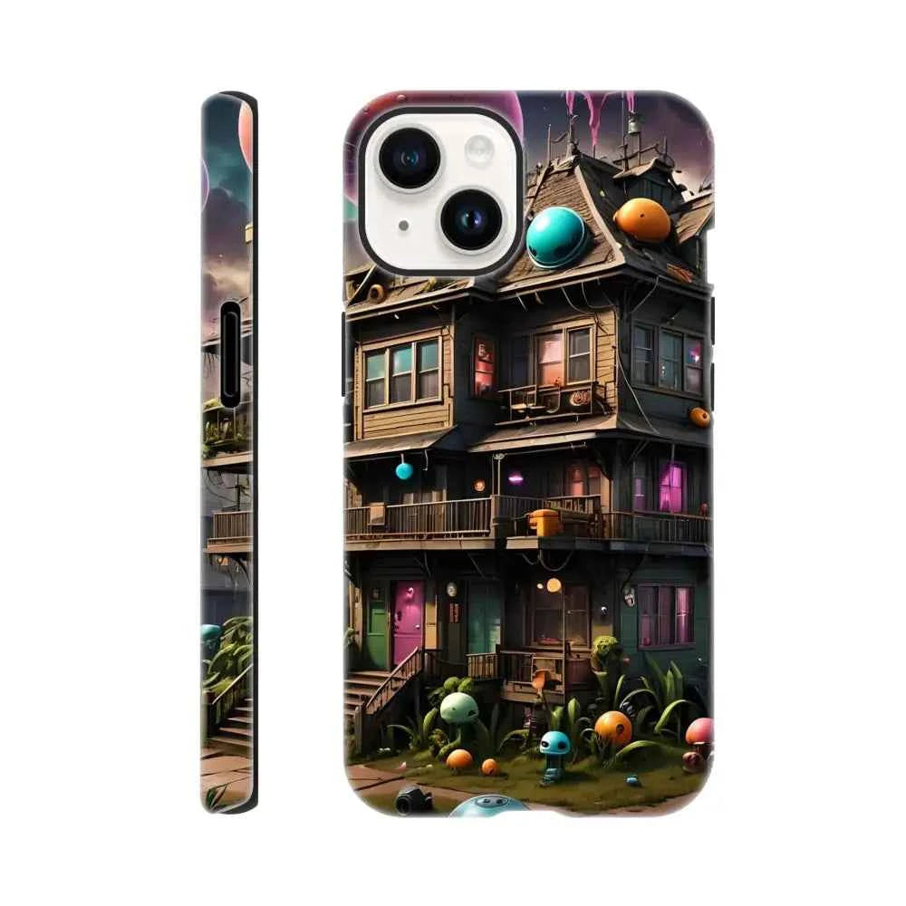 Trippy Mushroom House – Psychedelic Sci-Fi Phone Case