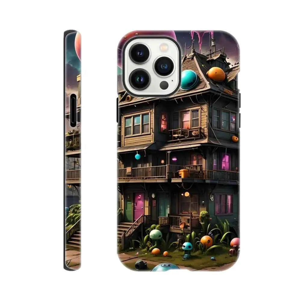 Trippy Mushroom House – Psychedelic Sci-Fi Phone Case