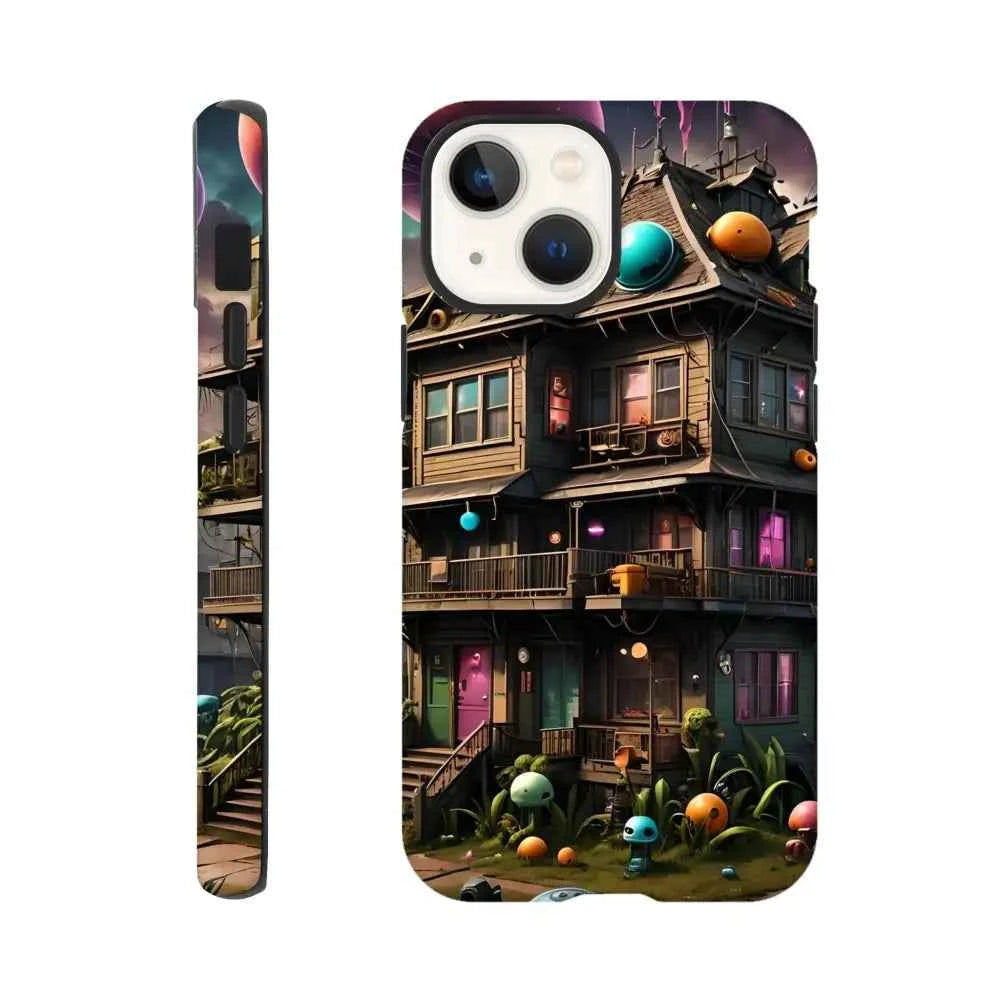 Trippy Mushroom House – Psychedelic Sci-Fi Phone Case