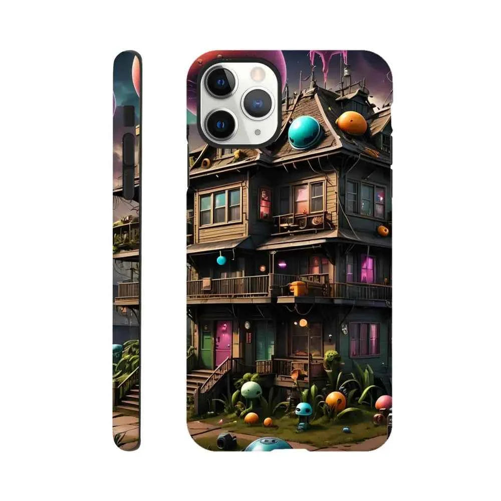 Trippy Mushroom House – Psychedelic Sci-Fi Phone Case