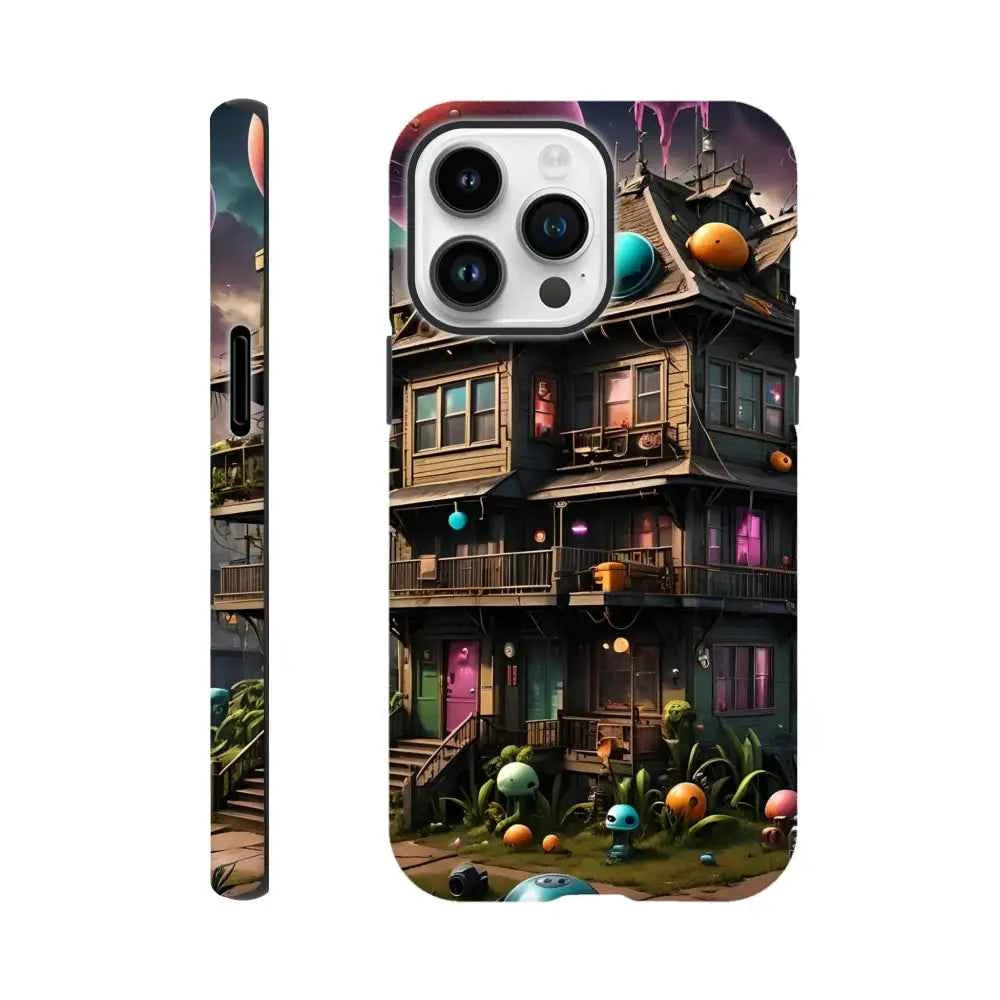 Trippy Mushroom House – Psychedelic Sci-Fi Phone Case