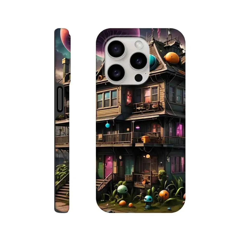 Trippy Mushroom House – Psychedelic Sci-Fi Phone Case