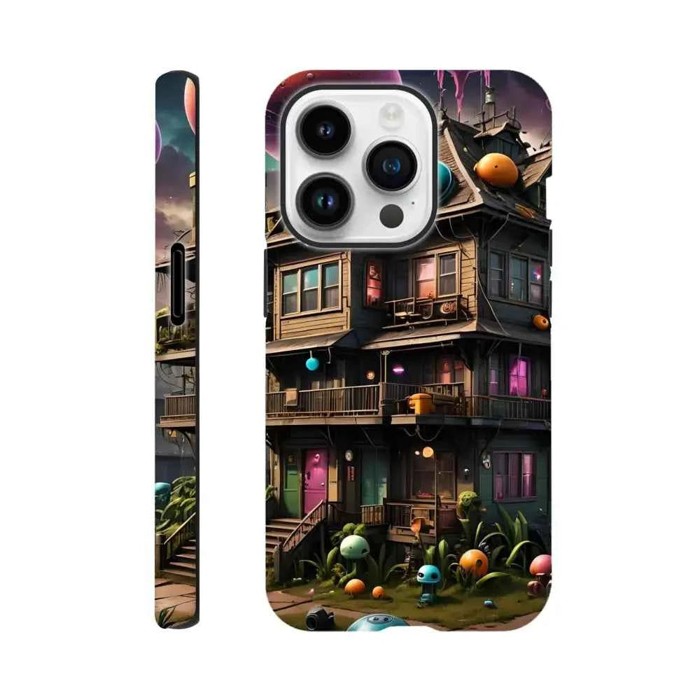 Trippy Mushroom House – Psychedelic Sci-Fi Phone Case