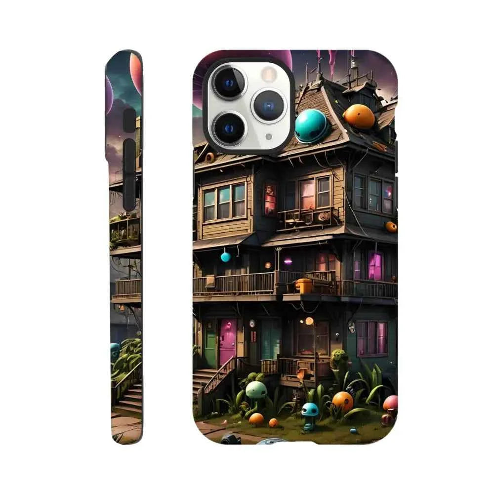 Trippy Mushroom House – Psychedelic Sci-Fi Phone Case