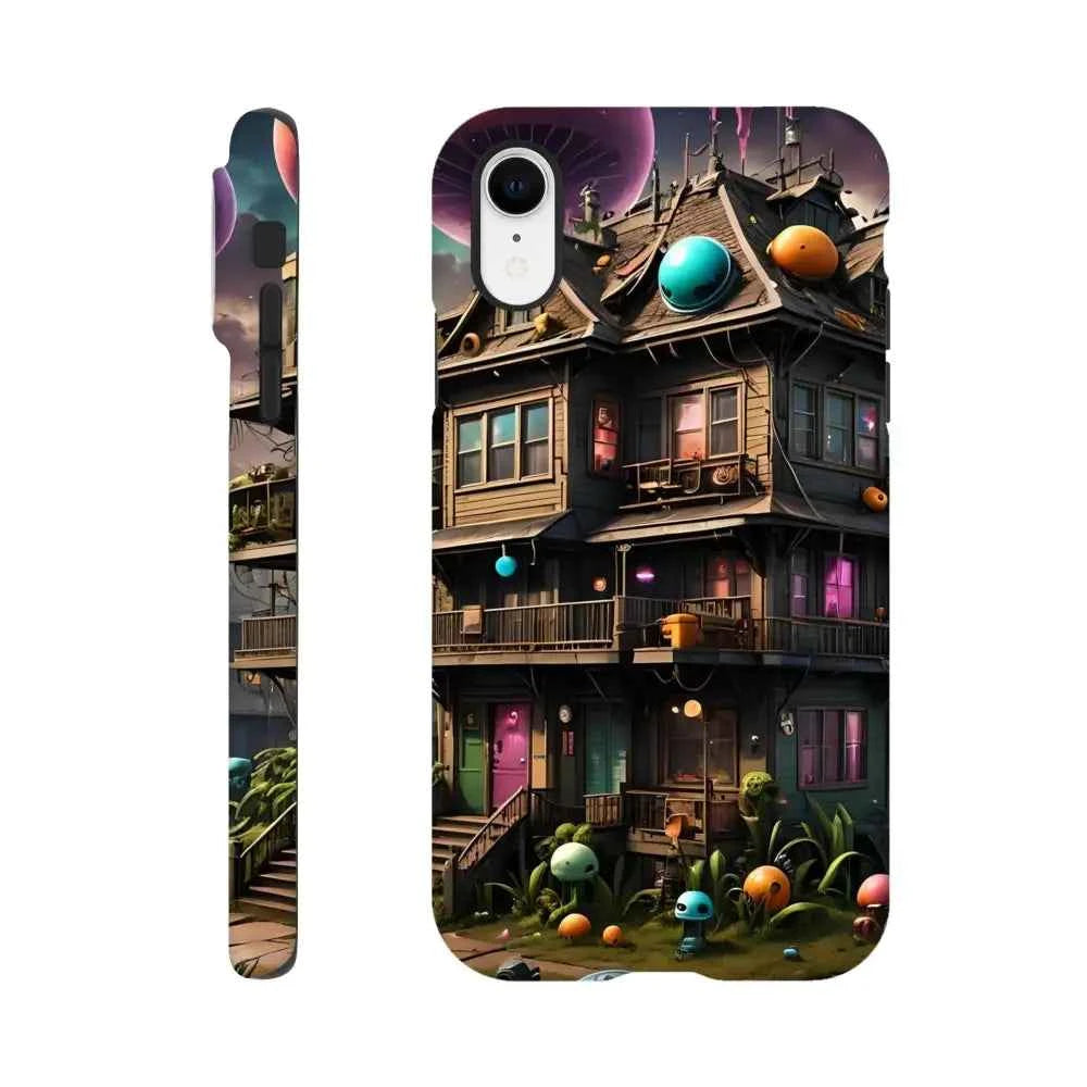 Trippy Mushroom House – Psychedelic Sci-Fi Phone Case