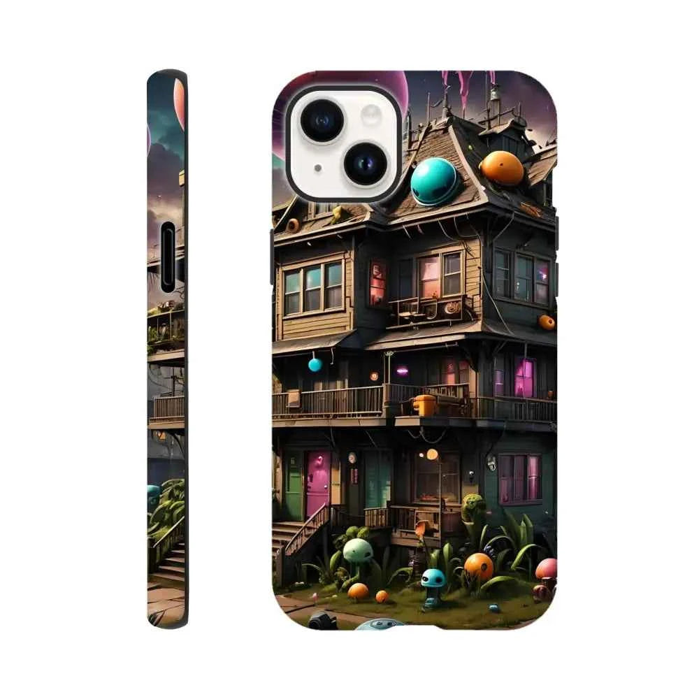 Trippy Mushroom House – Psychedelic Sci-Fi Phone Case