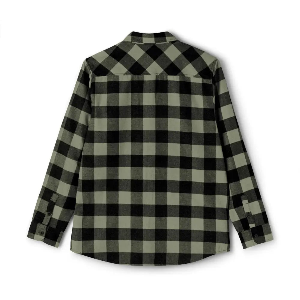 Men’s green and black buffalo plaid flannel shirt from PixiOnyx Flaming Pumpkin Halloween Edition