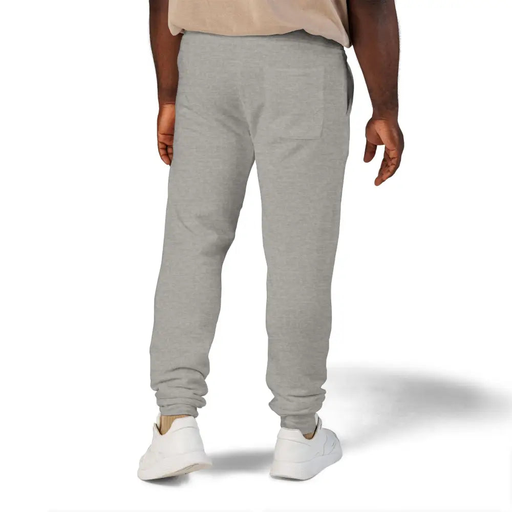 Light grey fleece sweatpants with back pocket and elasticated cuffs from Flaming Pumpkin collection