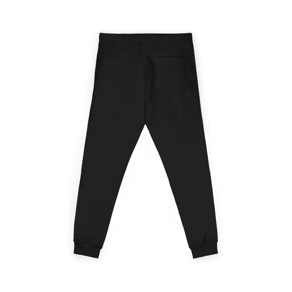 Black fleece sweatpants with cuffed ankles from PixiOnyx Flaming Pumpkin Halloween Streetwear