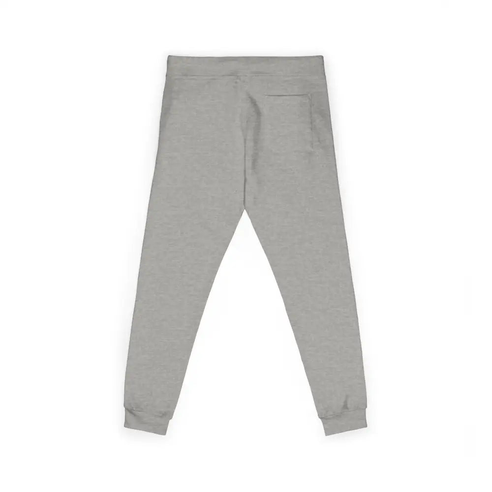 Gray marled fleece sweatpants with elastic cuffs and back pocket for Flaming Pumpkin streetwear