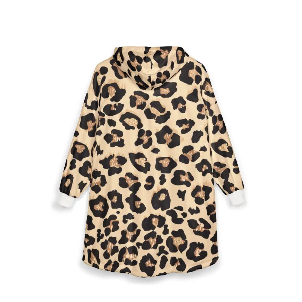 Leopard print hooded blanket sweatshirt in unisex Chic Leopard Cozy Luxe Loungewear