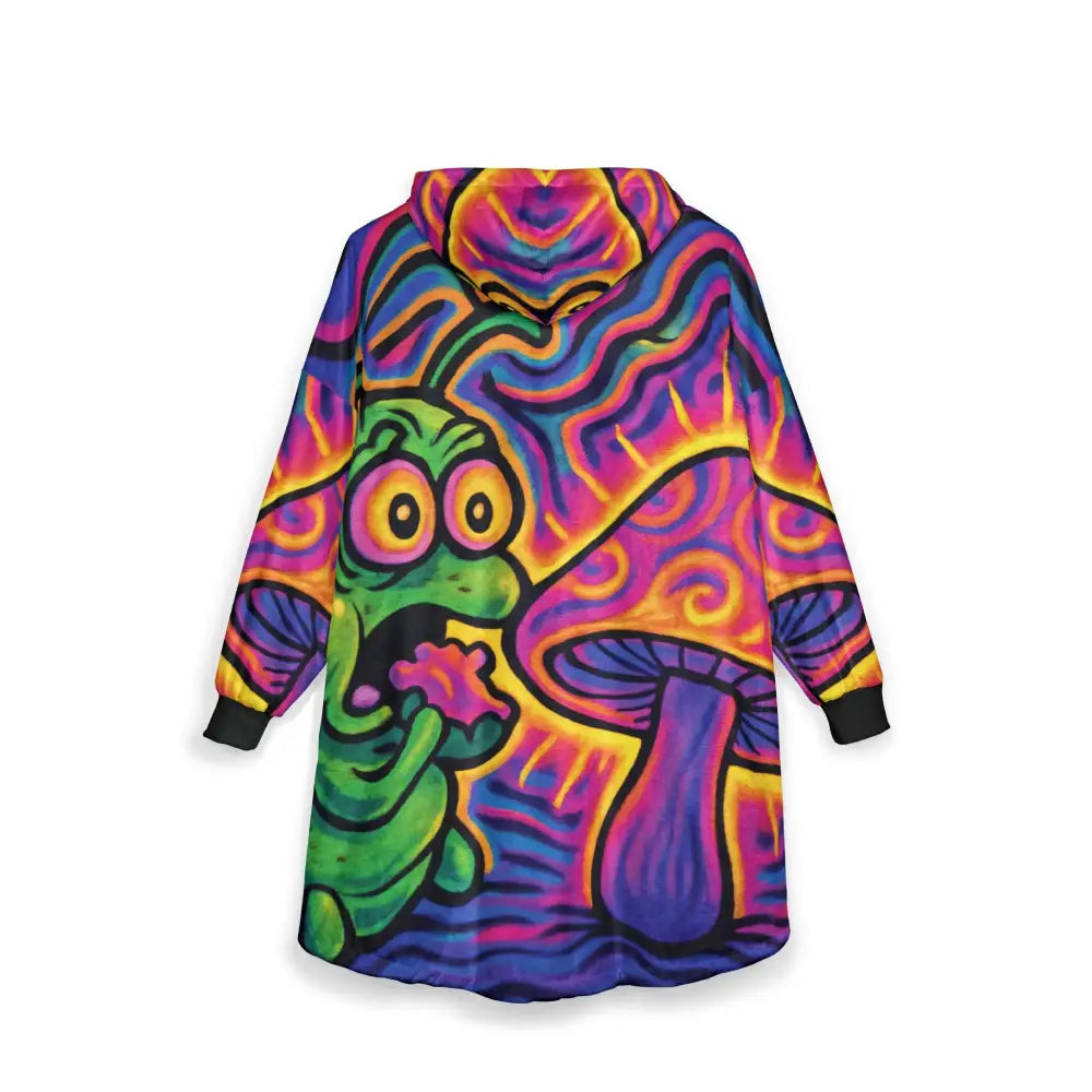 Psychedelic hooded blanket dress from PixiOnyx Cozy Psychedelic Cocoon collection