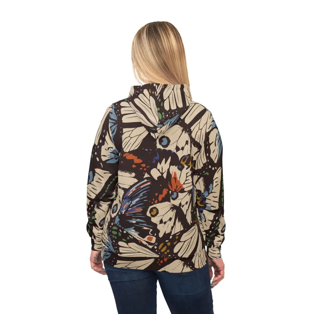 Butterfly-patterned long-sleeved top from Unisex Hoodie Butterfly Dream PixiOnyx Streetwear