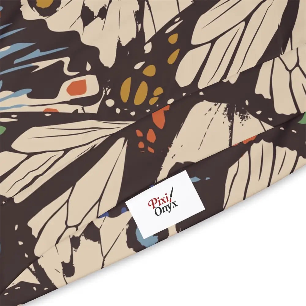 Butterfly-patterned fabric on Unisex Hoodie Butterfly Dream PixiOnyx Hypnotic Streetwear