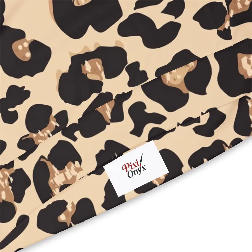 Leopard print fabric on Unisex Hoodie Chic Leopard by PixiOnyx Statementwear Street Fit