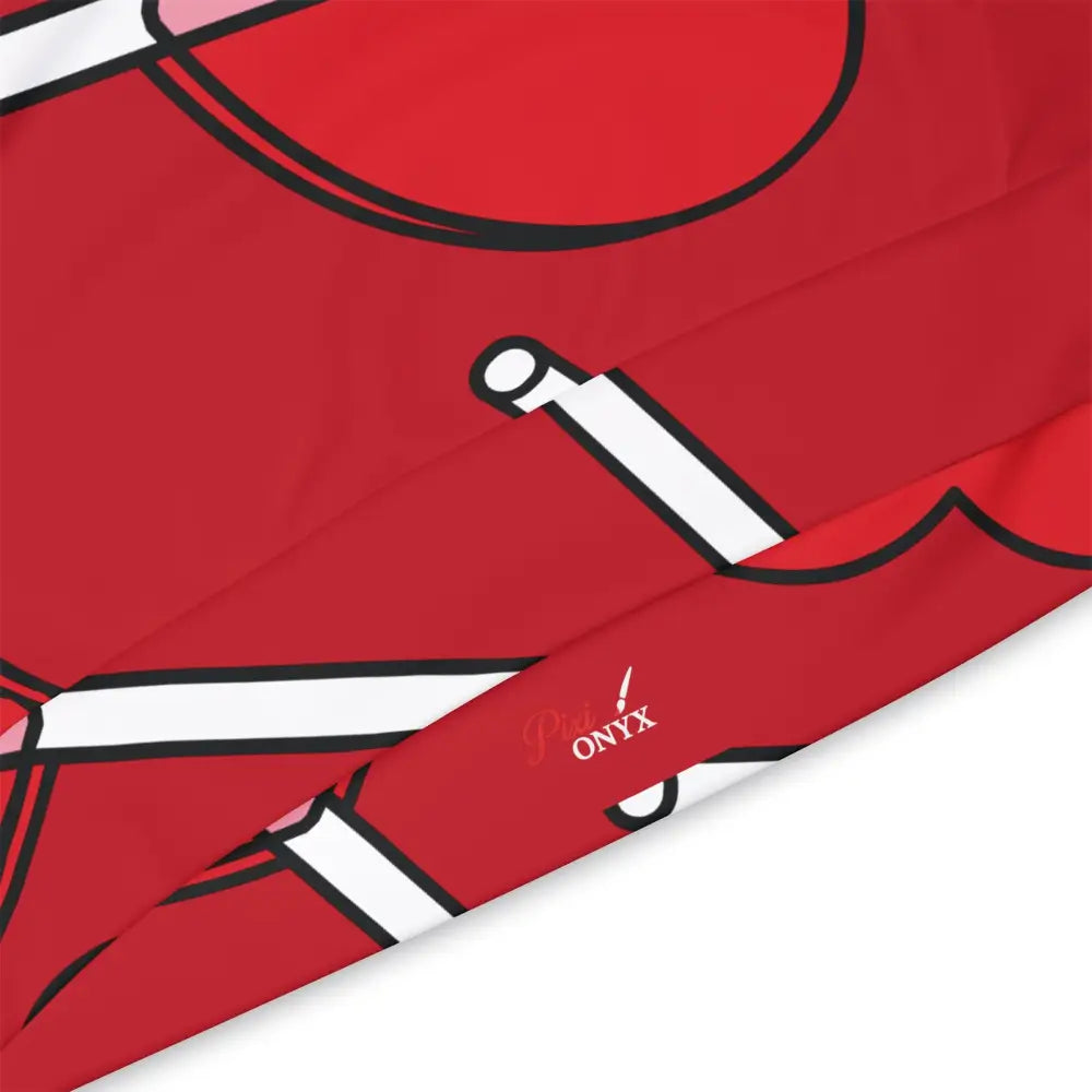 Red patterned fabric for Unisex Hoodie Lick Me Later PixiOnyx Absurdist Candycore Drop