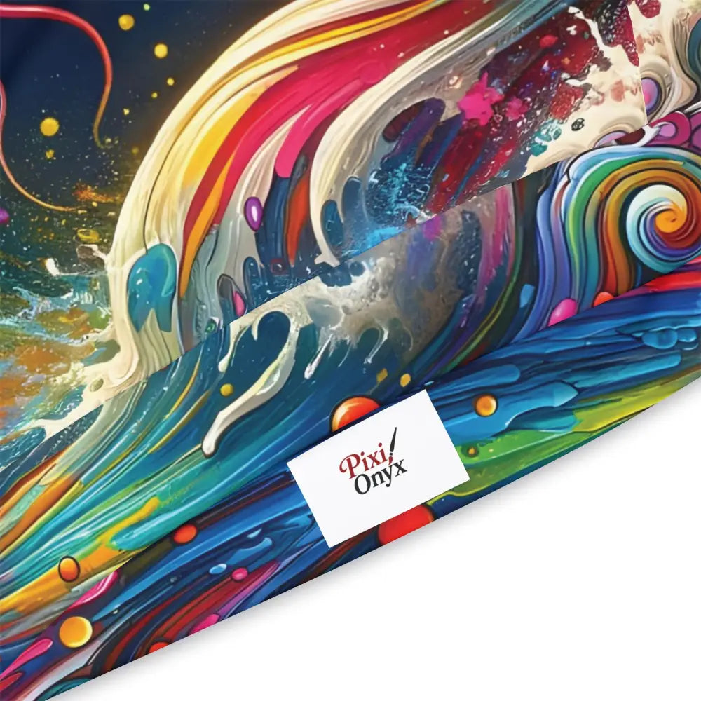 Colorful abstract art print on Unisex Hoodie Rainbow Koi PixiOnyx Vortex Streetwear Pulse