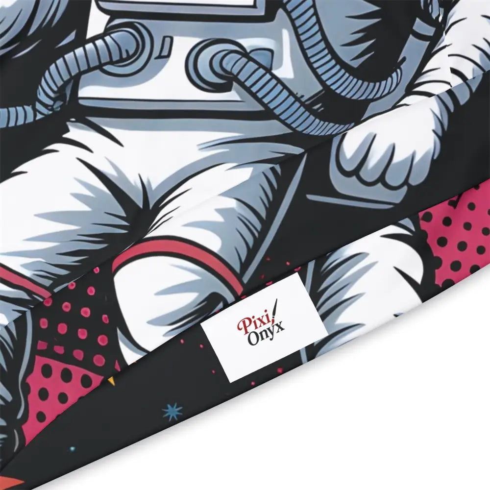 Unisex Hoodie Saturn Balloon featuring astronaut graphic in surreal skies meet streetwear style