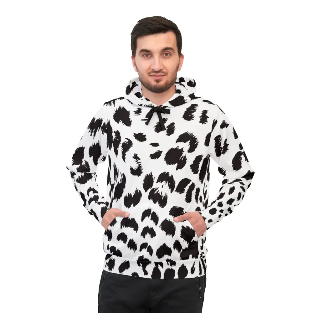White Leopard Print Apex Unisex Hoodie from PixiOnyx Streetcore Edition