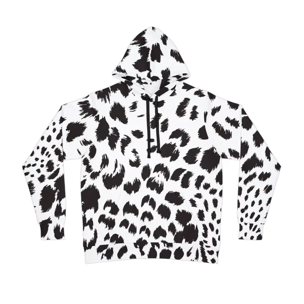 Black and white leopard print unisex hoodie from PixiOnyx Streetcore Edition