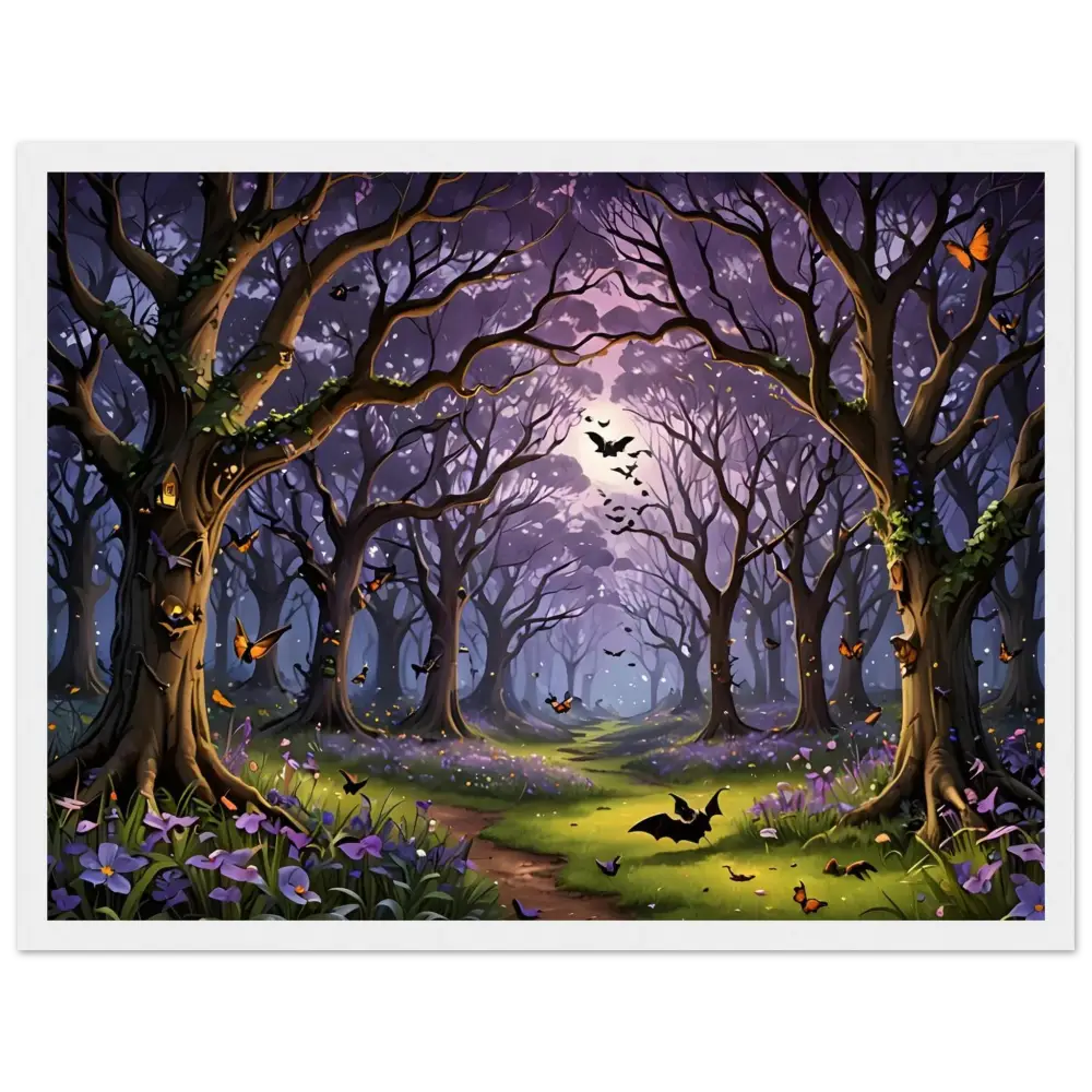 Enchanted forest scene framed posterWhispers of the Enchanted Forest PixiOnyx