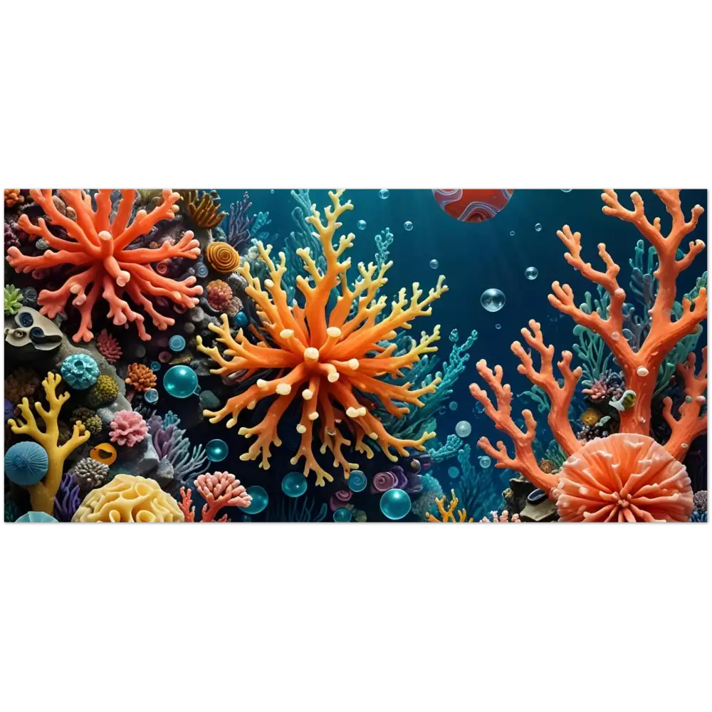 Vibrant coral reef ecosystem displayed on White 15oz Ceramic Mug Coral Reverie PixiOnyx Oceanic Brew