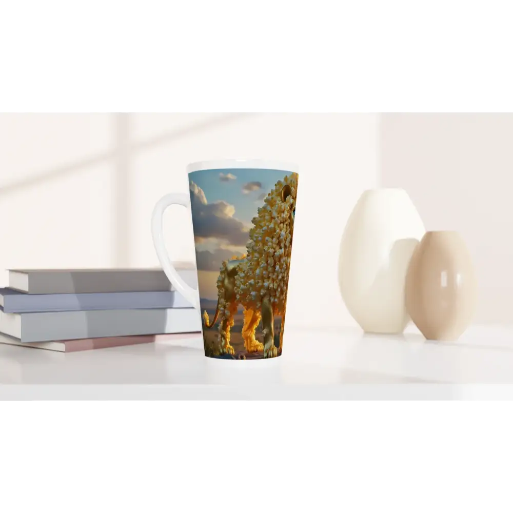 Tall latte mug with giraffe image from White Latte 17oz Ceramic Mug The Golden Kernel King