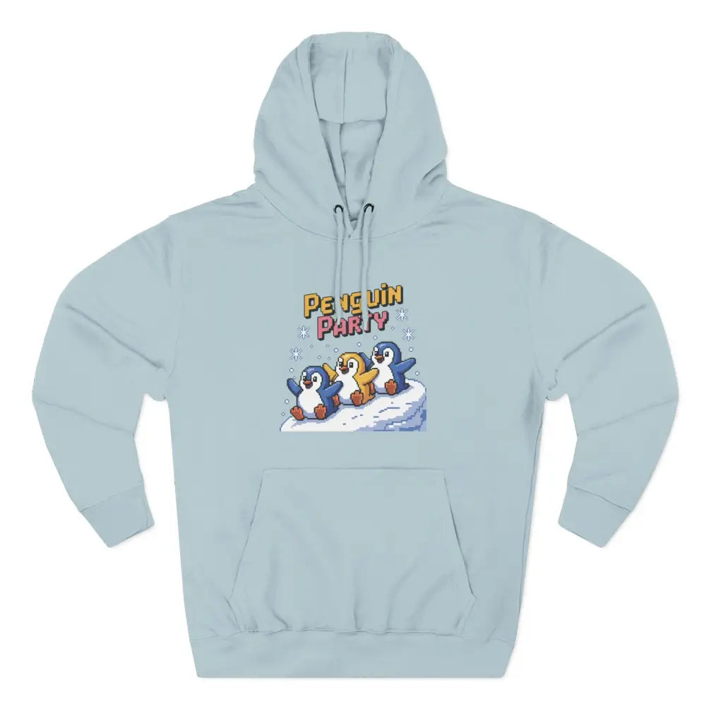 Winter Penguin Unisex Party Hoodie Cozy Fleece Sweatshirt for Holiday Fun Christmas Celebrations Gift Animal Lovers