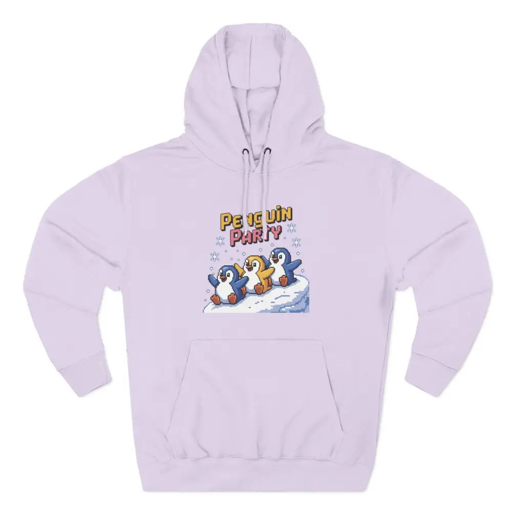 Winter Penguin Unisex Party Hoodie Cozy Fleece Sweatshirt for Holiday Fun Christmas Celebrations Gift Animal Lovers M