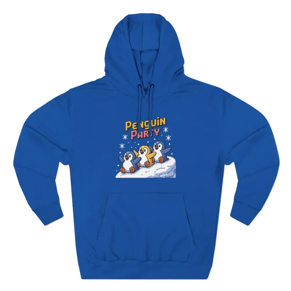 Winter Penguin Unisex Party Hoodie Cozy Fleece Sweatshirt for Holiday Fun Christmas Celebrations Gift Animal Lovers S