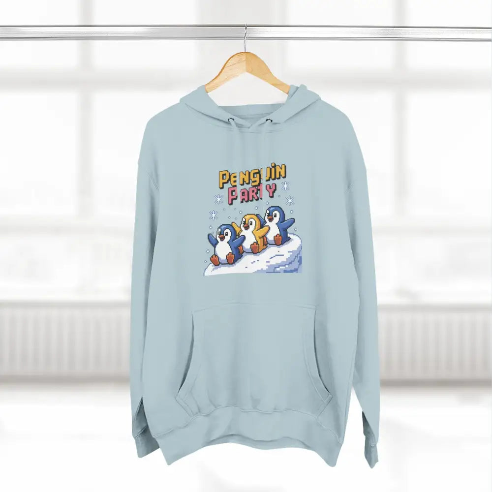 Winter Penguin Unisex Party Hoodie Cozy Fleece Sweatshirt for Holiday Fun Christmas Celebrations Gift Animal Lovers