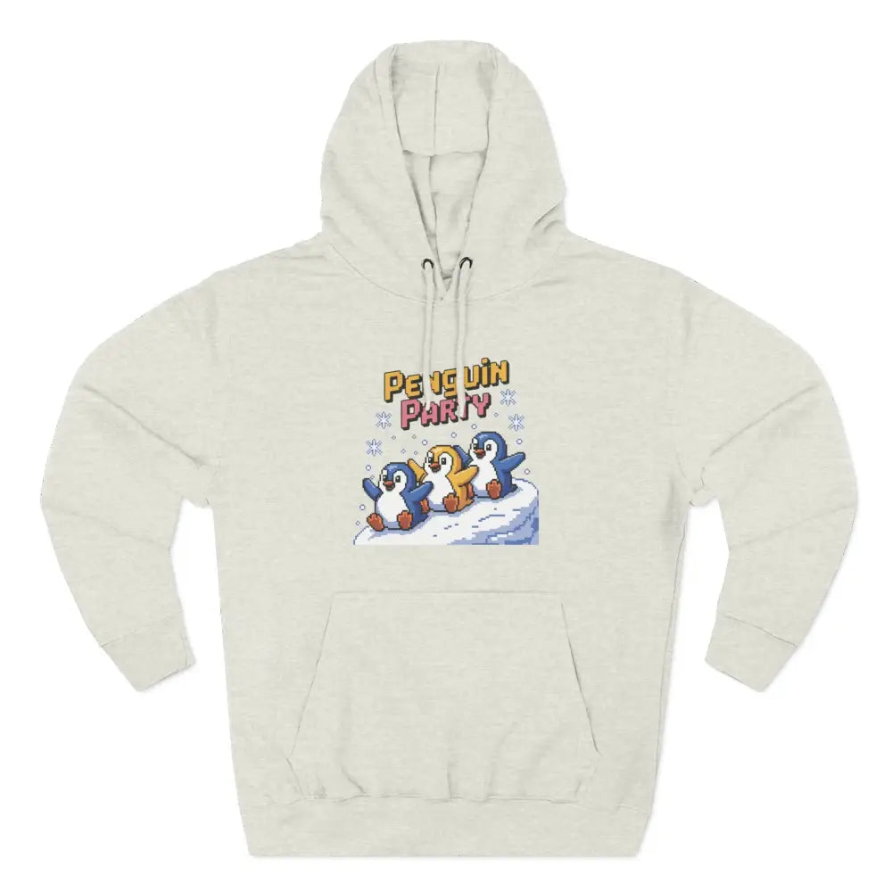 Winter Penguin Unisex Party Hoodie Cozy Fleece Sweatshirt for Holiday Fun Christmas Celebrations Gift Animal Lovers S