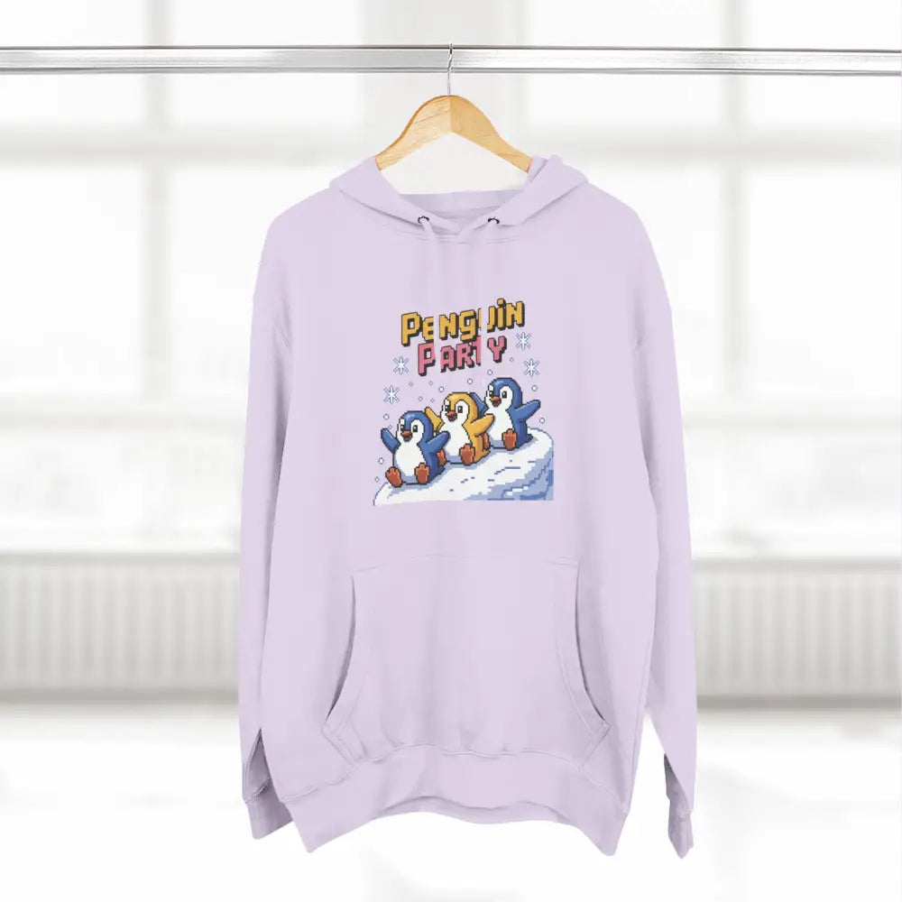 Winter Penguin Unisex Party Hoodie Cozy Fleece Sweatshirt for Holiday Fun Christmas Celebrations Gift Animal Lovers