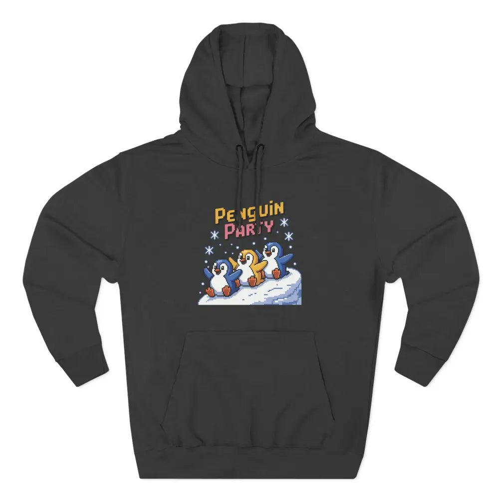 Winter Penguin Unisex Party Hoodie Cozy Fleece Sweatshirt for Holiday Fun Christmas Celebrations Gift Animal Lovers XS